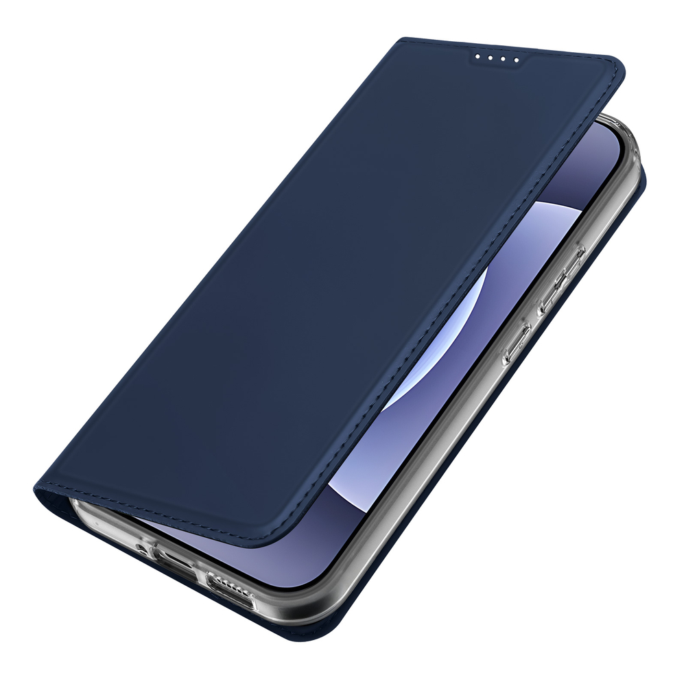 Чехол книжка из кожи синего цвета для Xiaomi 17, серия Skin Pro Series от Dux Ducis