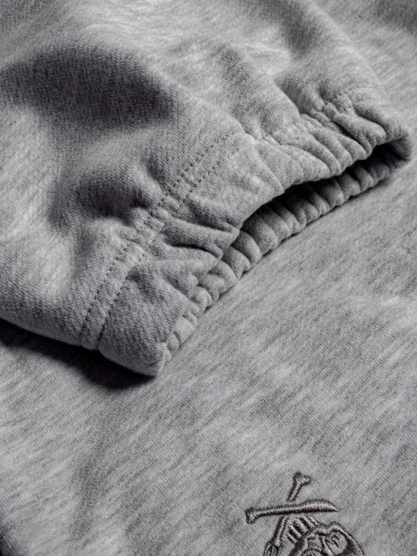 Брюки Logo оверсайз меланж серые - фото 6