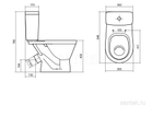 Унитаз-компакт Santek Уно с диагональным выпуском 1WH501613