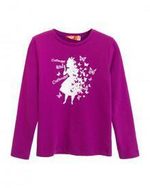 Лонгслив для девочки р.116 сливовый 61195