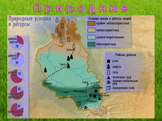 Западная Сибирь. Физическая карта