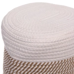 Корзинка вязаная интерьерная с ручками «ТРИГОЙЯ», цвет беж/белый, 30*22*20см, (лейбл селфи)