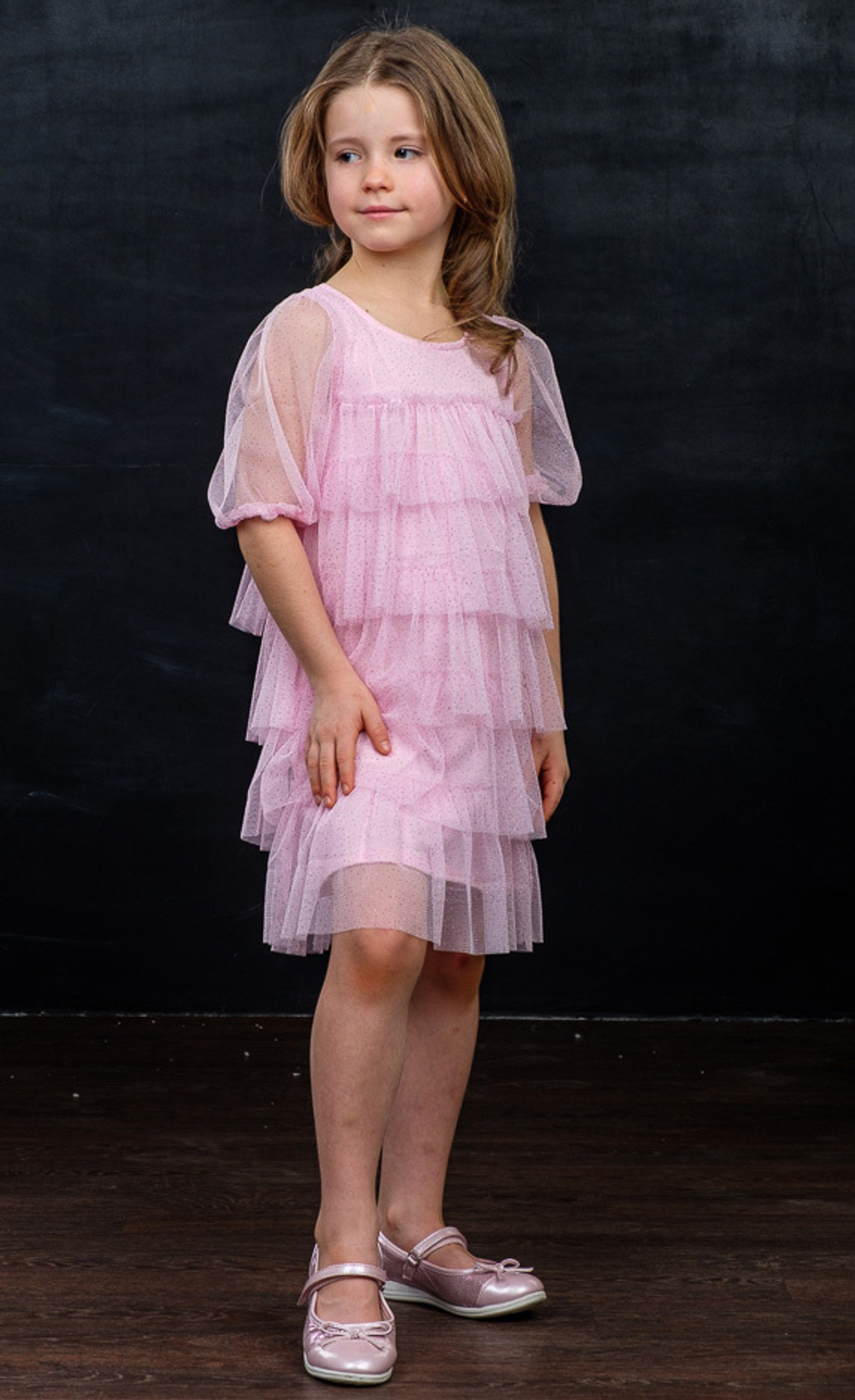 Платье нарядное для девочки розовое