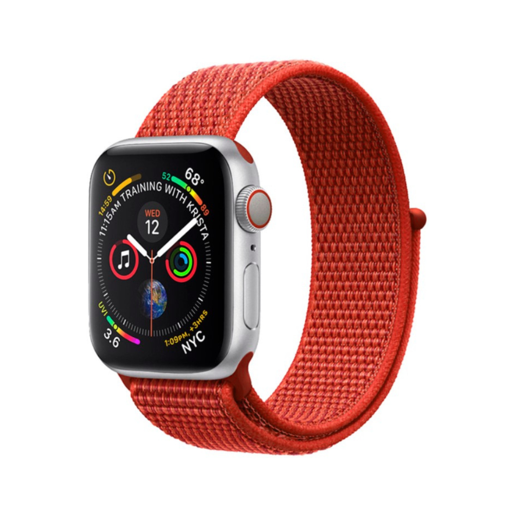 Нейлоновый ремешок Apple Watch, 42/44/45, S/M, M/L, красный