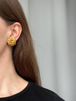 Клипсы Цветы с «жемчугом» Chanel