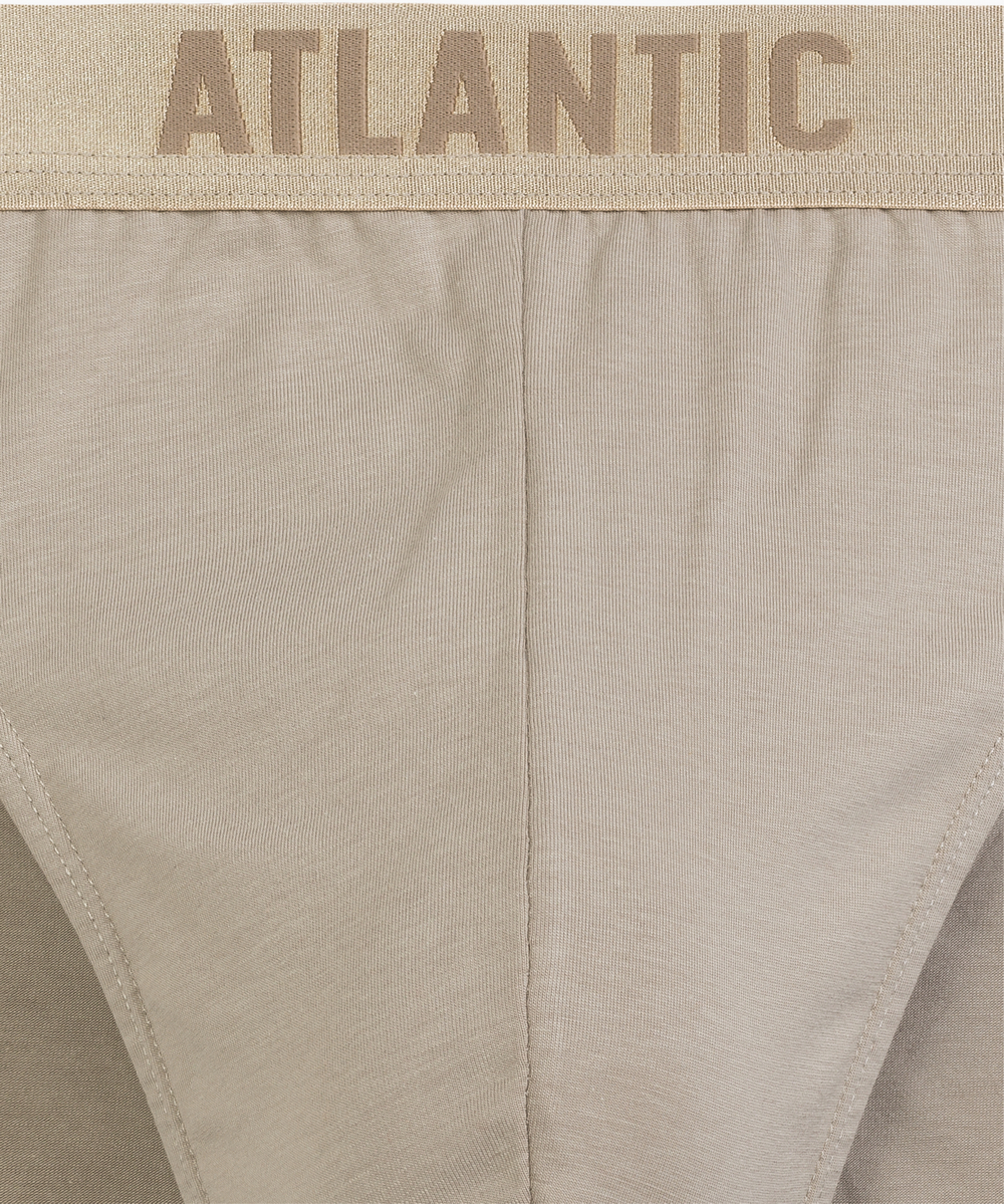 Мужские трусы слипы спорт Atlantic, набор из 2 шт., пима хлопок, бежевые, Basic 2BMP-013