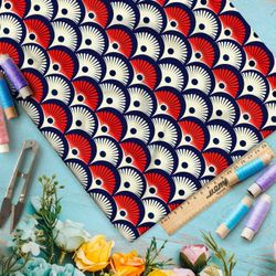 Ткань премиум атлас геометрический танец