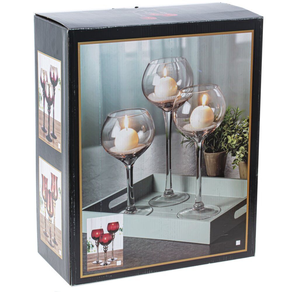 GAEM Набор из 3-х подсвечников, L38 W13 H35 см