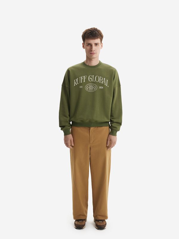 Толстовка Oversized хаки - фото 3