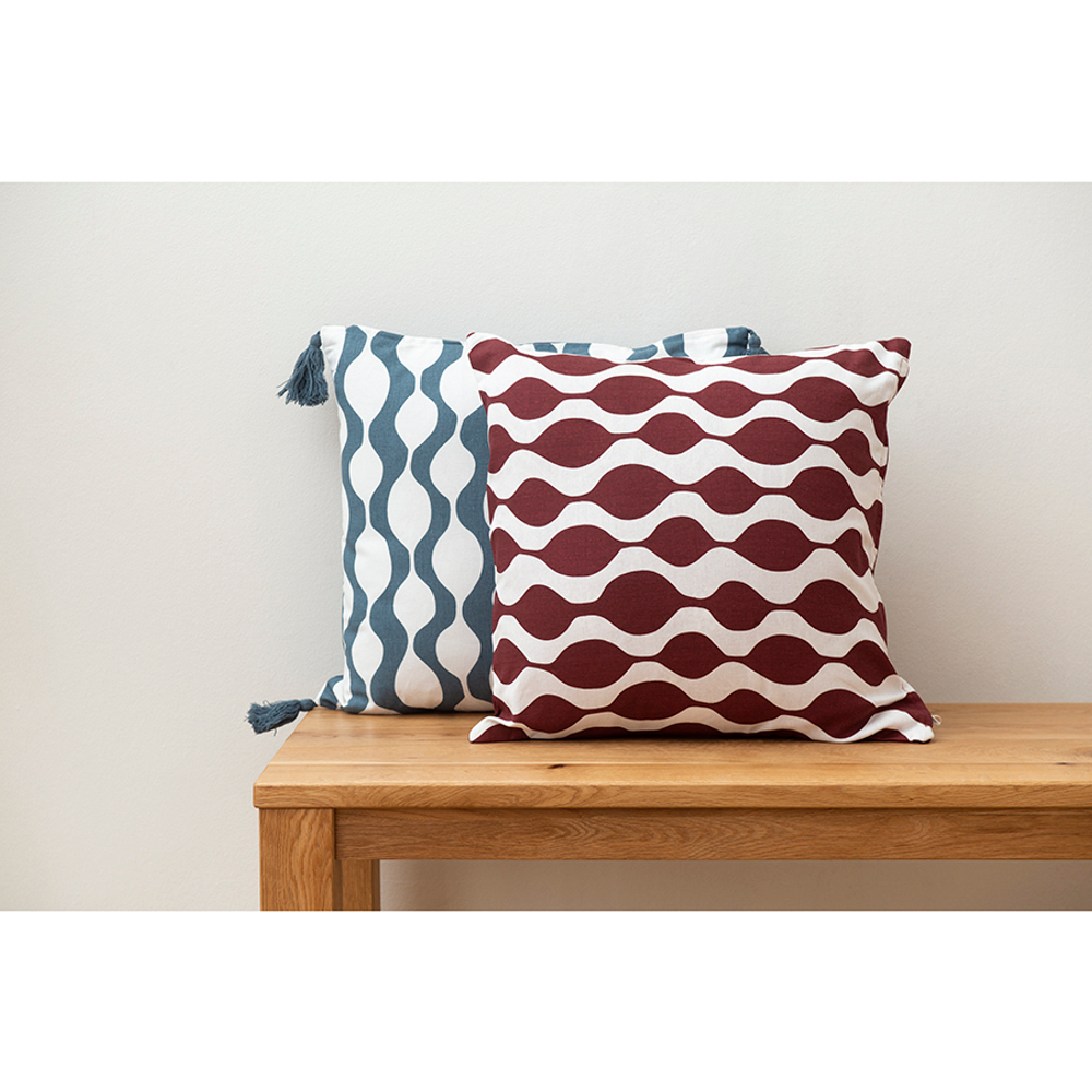 Чехол для подушки 45х45см Tkano Traffic Cuts&Pieces серо-синий