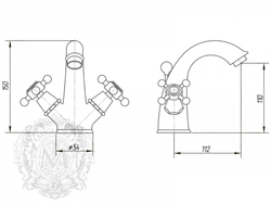 Смеситель для раковины Migliore Lady ML.LAD-934 схема