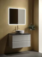 Тумба с раковиной Sancos SNOB R 80 со столешницей, белая матовый