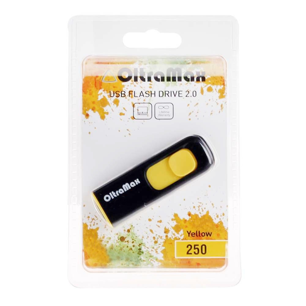 USB Флешка 32GB OltraMax 250, USB 2.0, желтая
