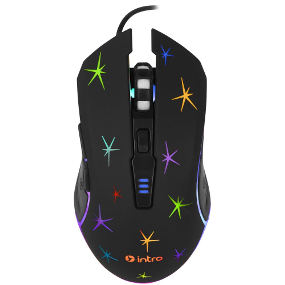 Клавиатура и мышь комплект Intro GXZ990 игровой 1200-3600dpi + коврик + гарнитура черный