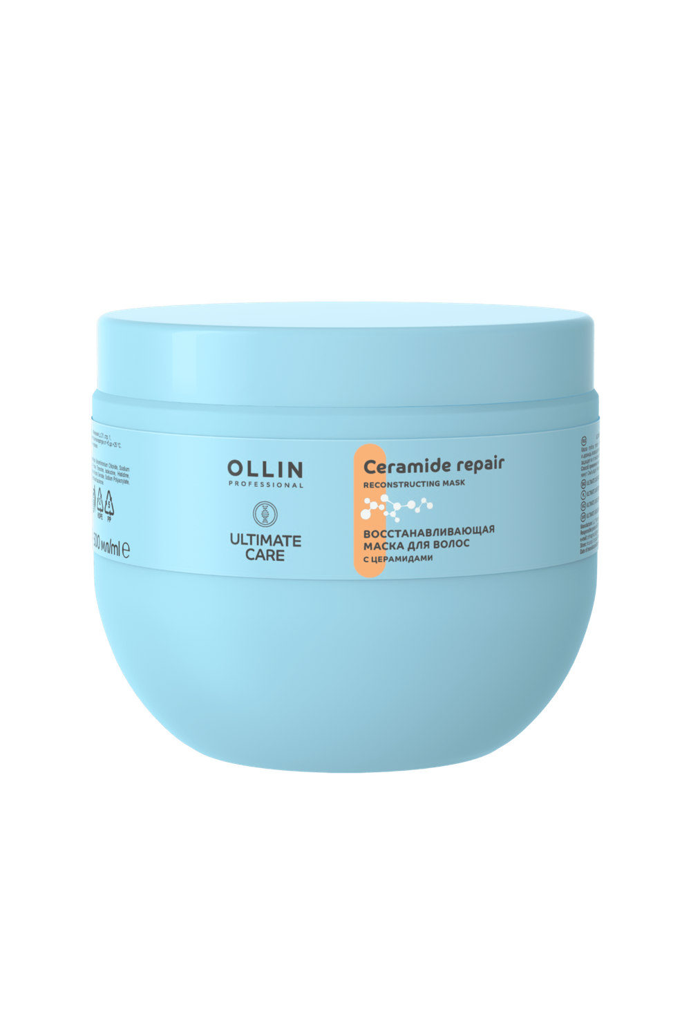 OLLIN PROFESSIONAL Восстанавливающая маска для волос с церамидами ULTIMATE CARE 500мл