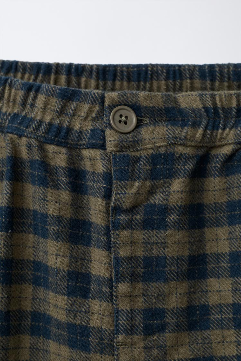 ZARA БРЮКИ BALLOON В КЛЕТКУ SOFT TOUCH, ЗЕЛЕНЫЙ