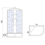 Душевая кабина River Desna XL 100x80 MT R 10000006140 с поддоном