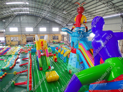 Коммерческий надувной батут "Невероятное ассорти" 24*9*7 м