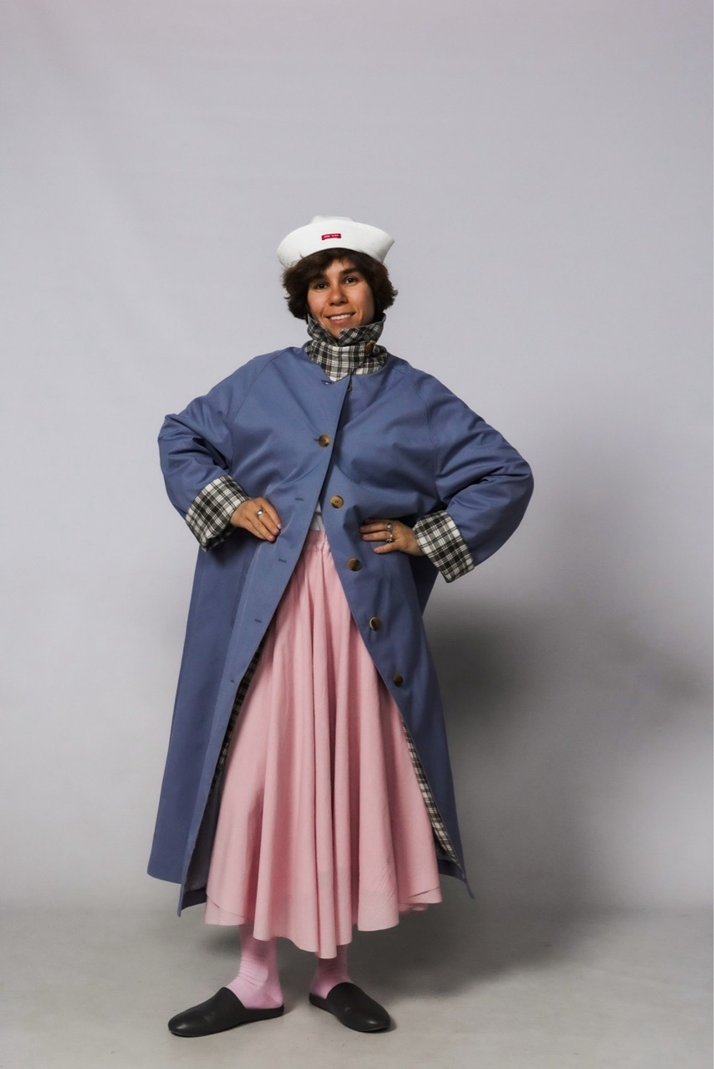 Плащ "Зое" Индиго