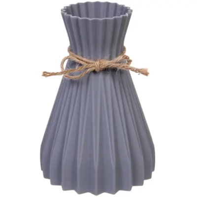 Ваза из пластика «Селин» 12*17см цвет серый