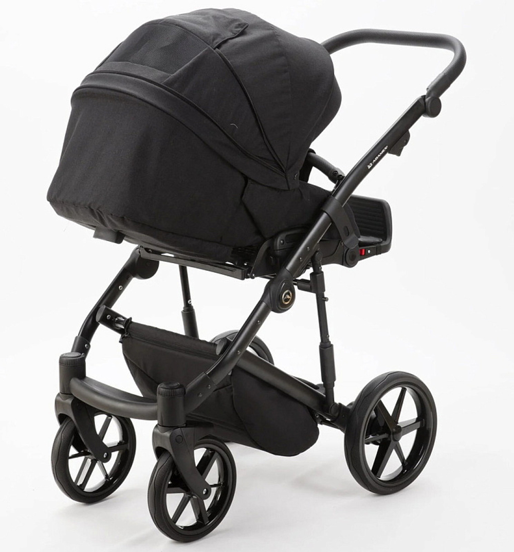 Детская коляска Adamex Mobi 2 в 1 M-PS37 Черный Кожа