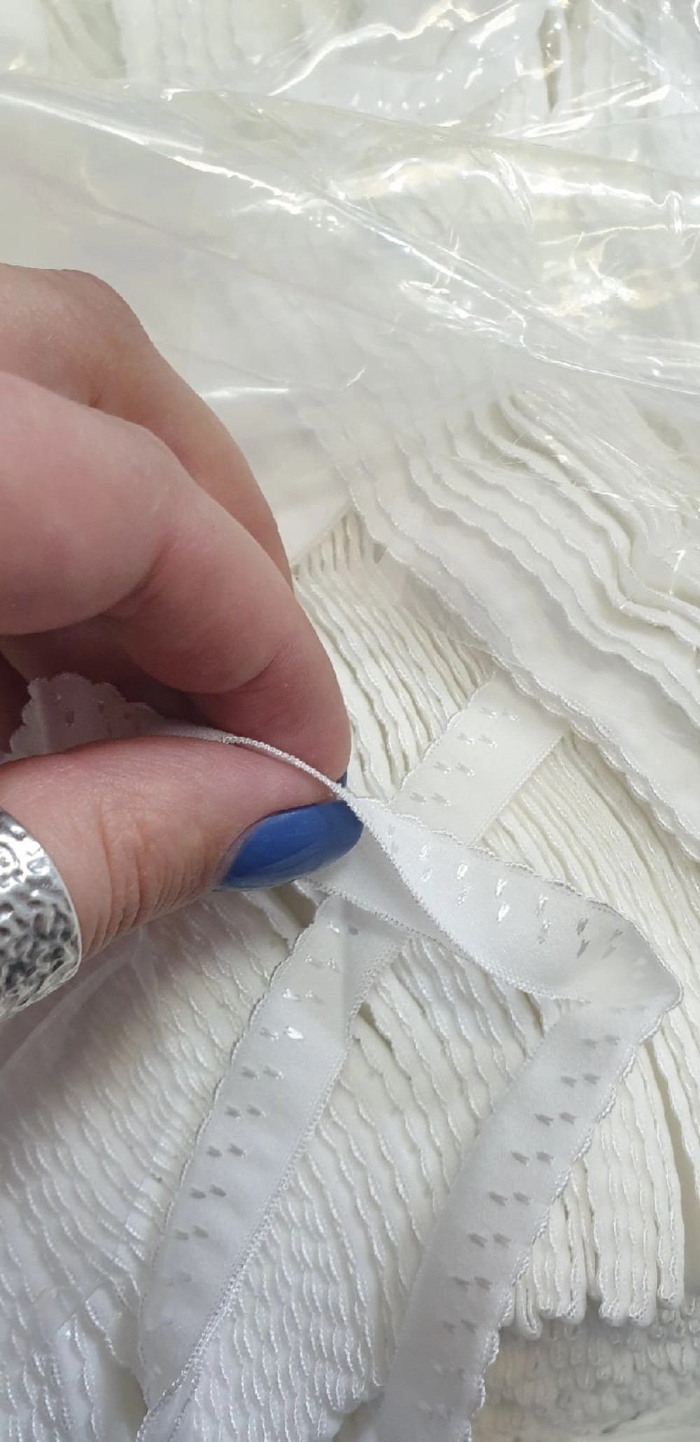 Резинка для белья с узором Экрю