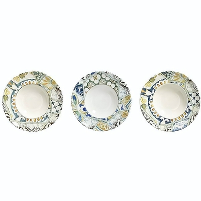 Тарелка для пасты «Сисайд Майолика» с рисунком;фарфор;D=266,H=55мм;в ассорт. (Цвет: В ассортименте)