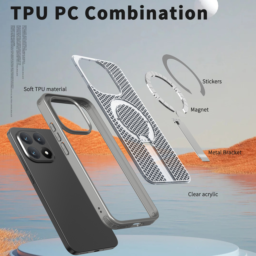 Прозрачный чехол Mesh Pro Magnetic Case для Xiaomi 15T