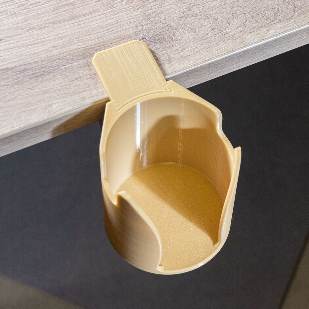 Подставка для кружки/стакана с креплением к столешнице, бежевый