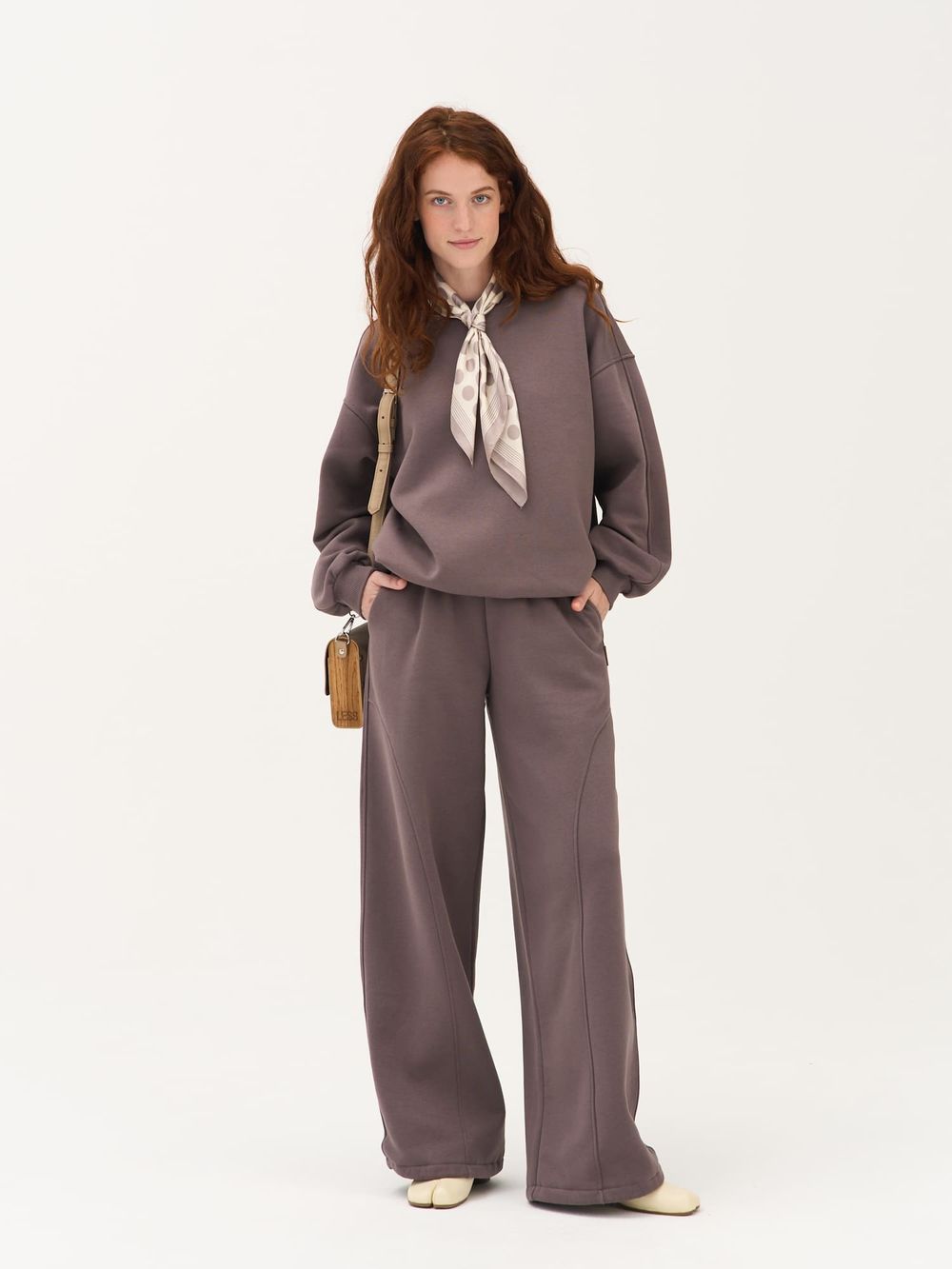 Свитшот "Темный шоколад" женский утепленный