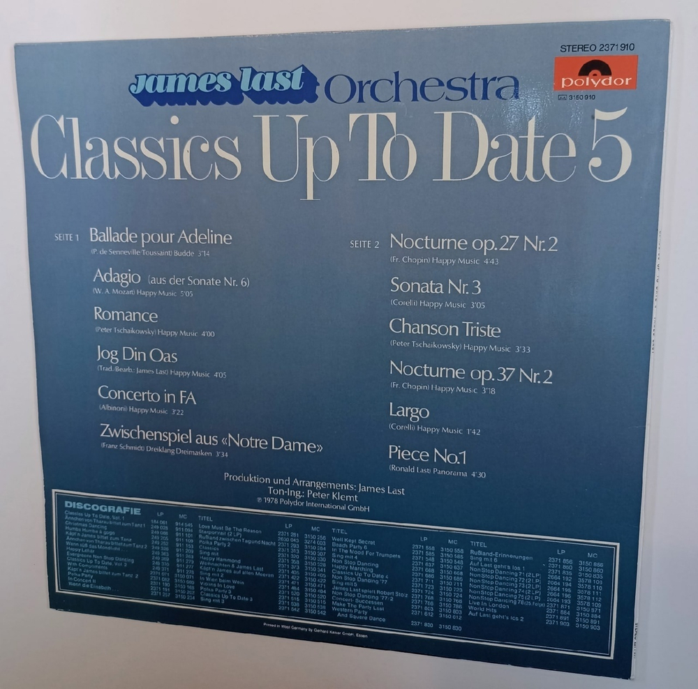 James Last Orchestra Classics Up To Date 5 (Germany 1978)