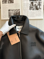 Кожаная куртка MIU MIU