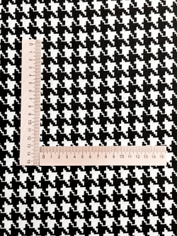 Ткань бязь плательная, рис. "Гусиные лапки", ширина 150 см, арт. 411