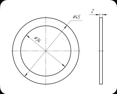 Прокладка плоская 40 мм М022 АНИ пласт