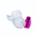 Насадка с закрытой головкой и вибрацией - 13 см. (Цвет: прозрачный)