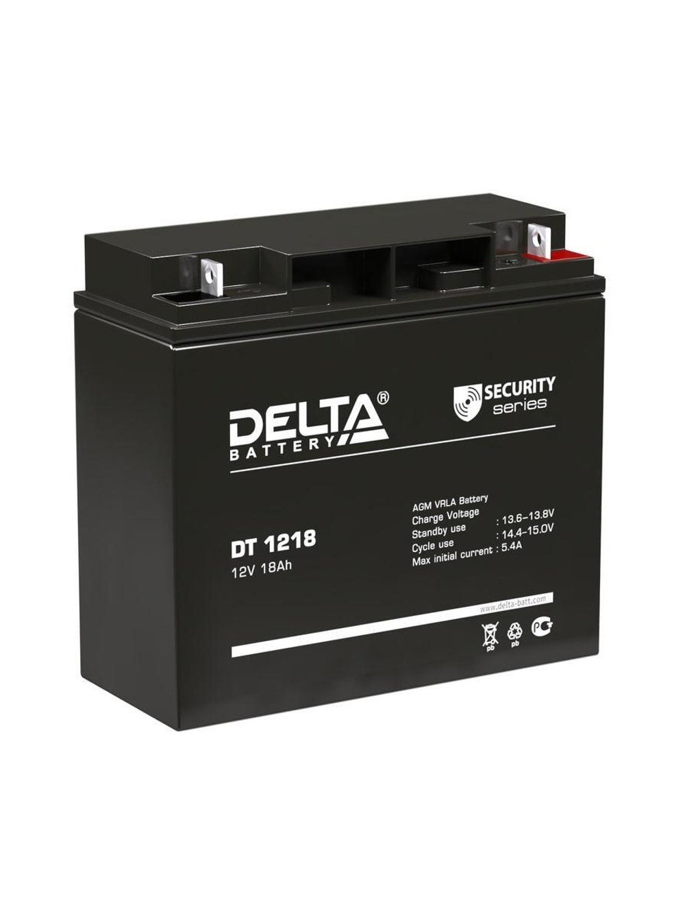 Аккумулятор ОПС 12В 18А.ч DT 1218 Delta 4614010040015