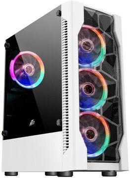 Intel Core i3 - 10100F 3.6 ГГц / Чипсет H410M / Radeon RX 6600 XT 8GB / DDR4 8GB / Без HDD / SSD 120Gb / Без DVD / 500w / 1STPLAYER DK D4 White