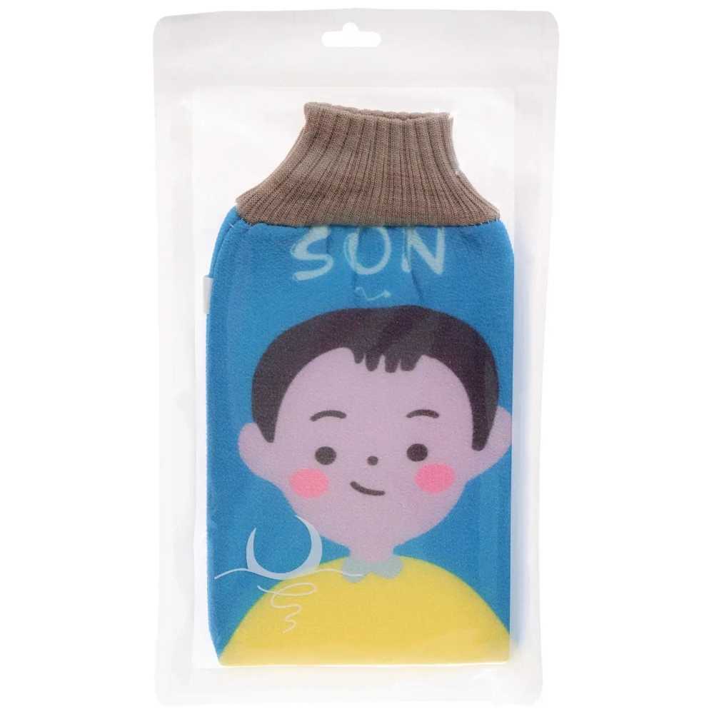 Мочалка - варежка массажная детская «Premium - МОЯ СЕМЬЯ», сыночек, 24,5*15,5см (ZIPпакет)