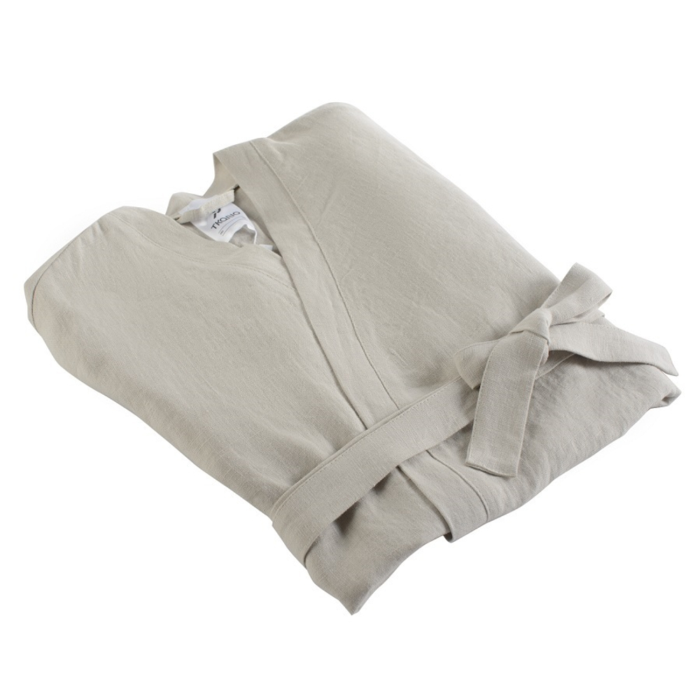 Халат льняной Essential S бежевый Tkano