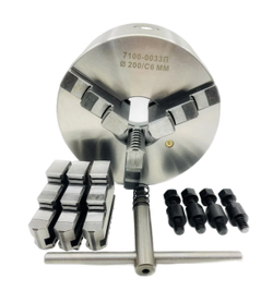 Токарный патрон К11-200/С6, посадка на условный конус 6, трехкулачковый, самоцентрирующийся