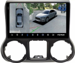 Магнитола для Jeep Wrangler 3 2014-2018 - Teyes CC3-2K-360 монитор 10.36" 2K QLED на Android 10, 6+128Гб, CarPlay, 4G SIM-слот, 4 камеры в комплекте