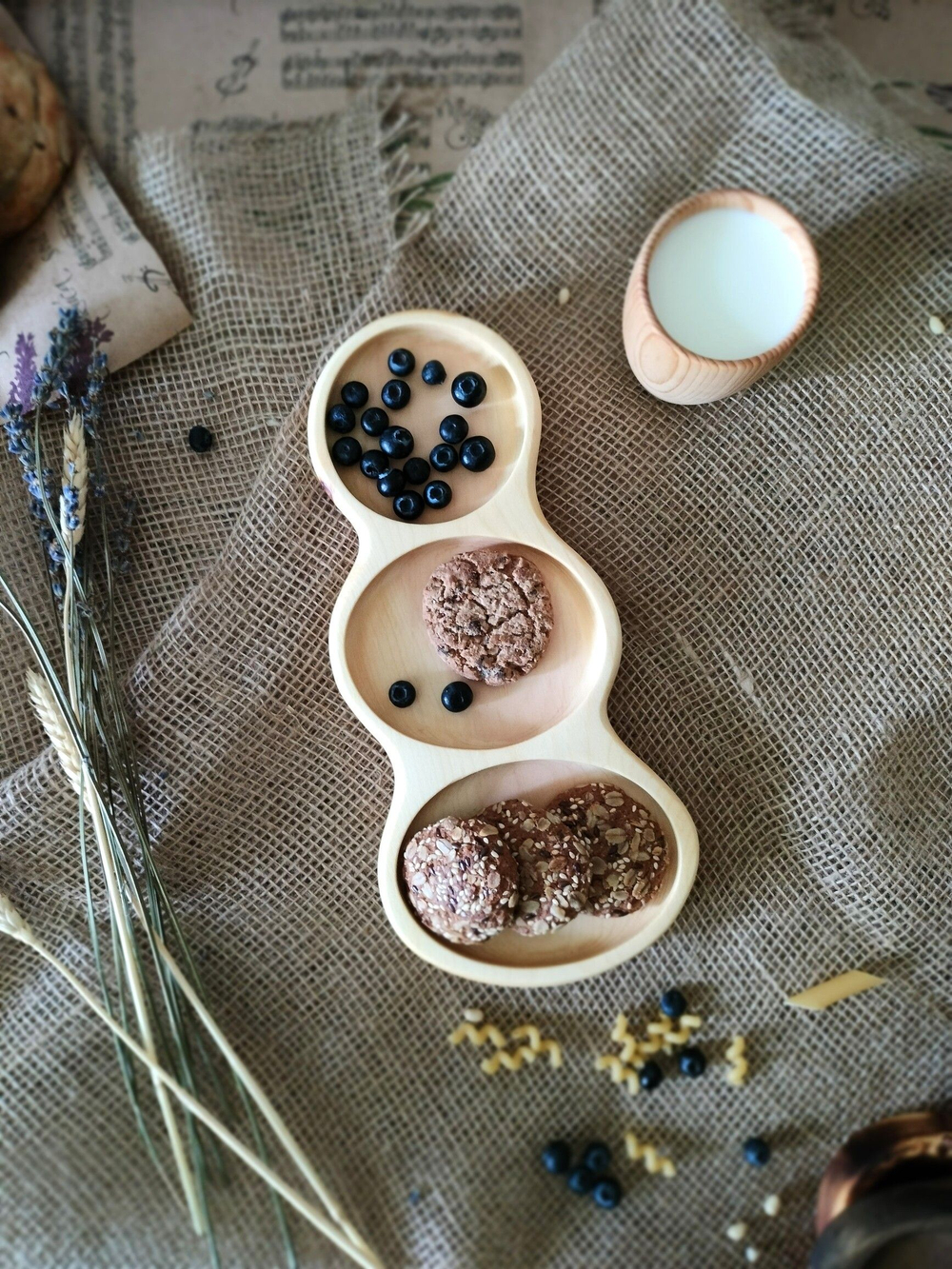 Менажница деревянная для подачи блюд и закусок "АЗИЯ"