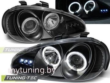 Передние фары angel eyes black для Mazda MX3