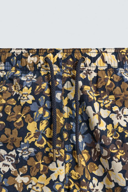 ZARA ПЛАВКИ С ЦВЕТОЧНЫМ ПРИНТОМ, КОРИЧНЕВЫЙ