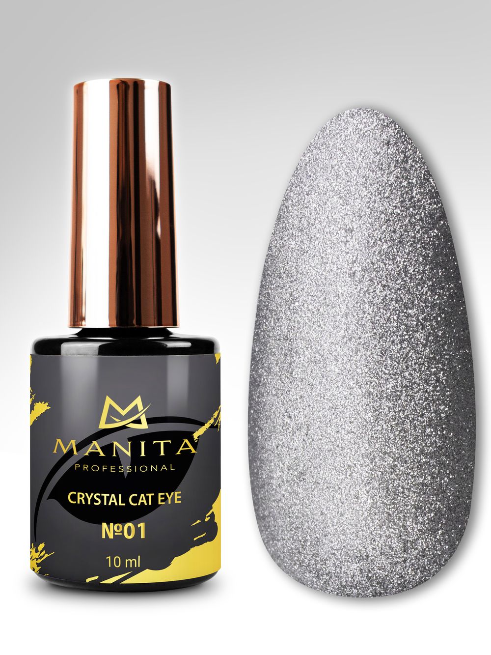 Manita Professional Crystal Cat`s Eye 01 - Гель-лак Кошачий глаз, 10мл