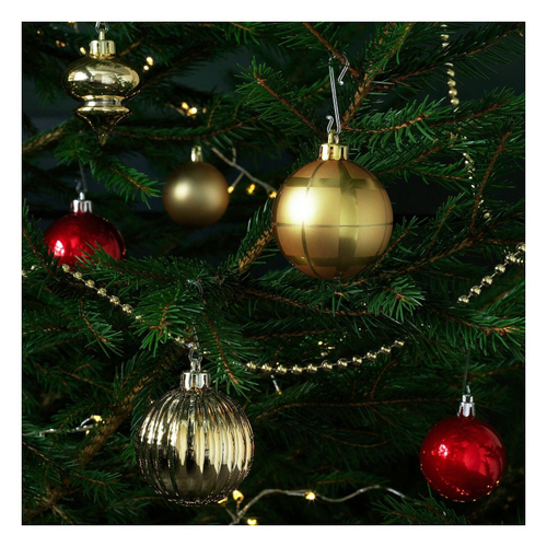 VINTERFINT Набор елочных шаров 32 шт 8 см, золотые и красные