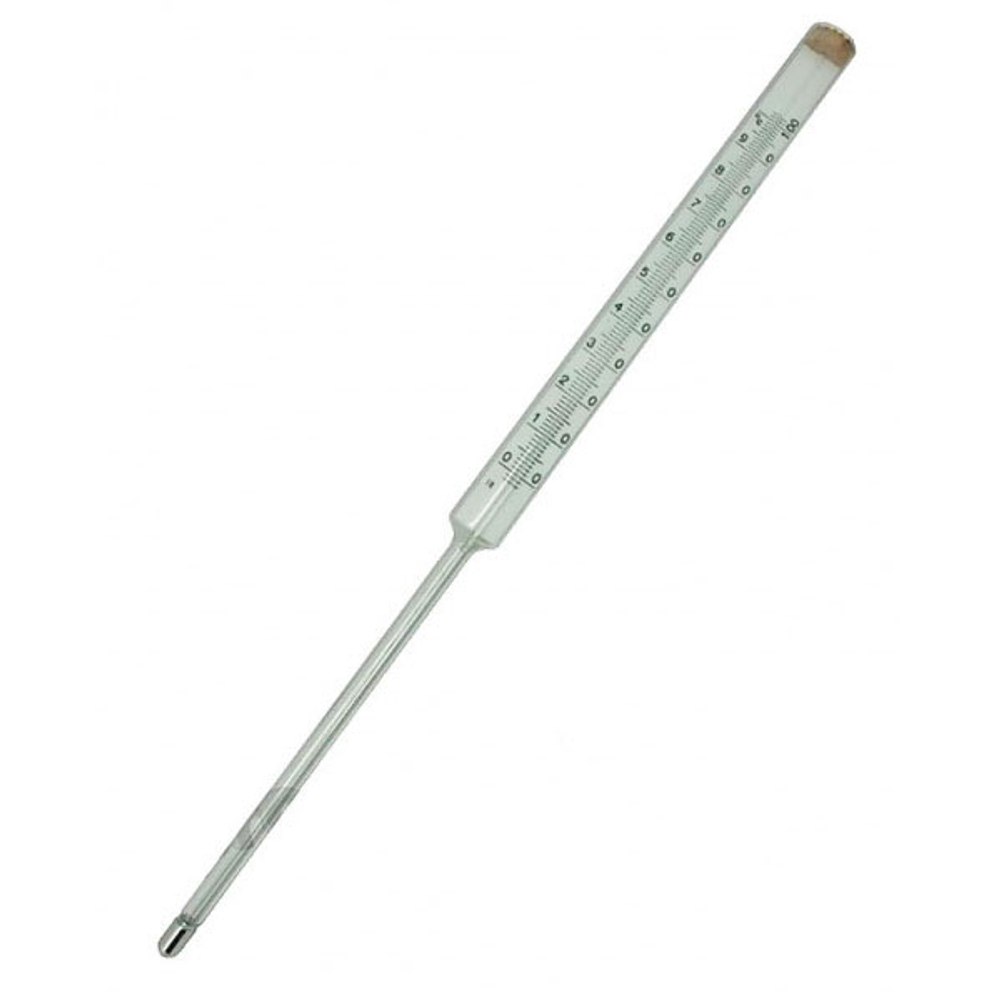 Термометр технический ртутный прямой, 0-200, нижняя часть 103 мм, ТТМП №6, шт.