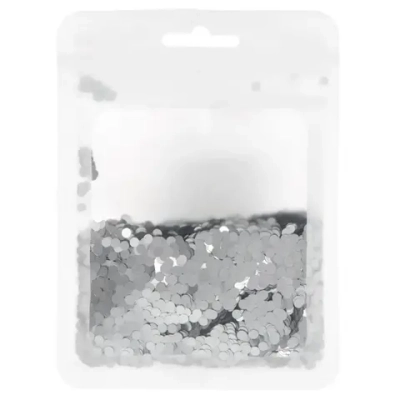Конфетти «Кружочки малые» 15 г (3 мм), Серебро