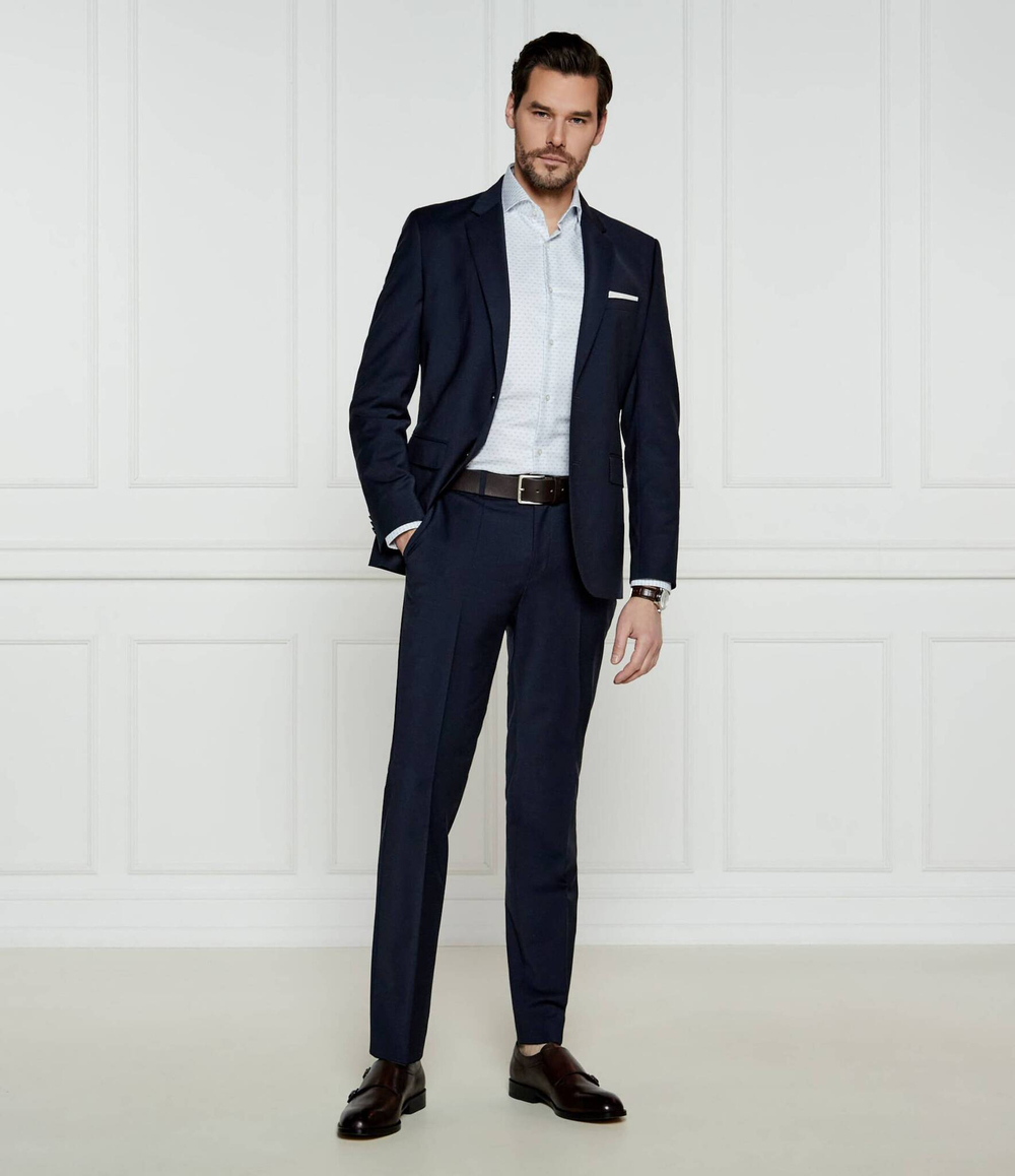 Рубашка H-HANK-spread-C1-222 BOSS BLACK - белый(50533039)