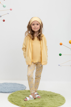 КР 4074/светлая мимоза,полевые цветы к482 бриджи для девочки